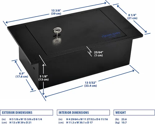 Vista 6 de Viking Security Safe VS-15FL - Caja fuerte mecánica para suelo