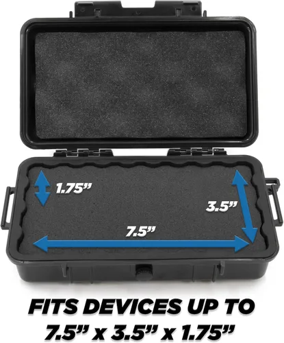 Vista 2 de CASEMATIX Estuche rígido pequeño impermeable de 9.5 pulgadas con espuma personalizable para electrónica portátil, herramientas y accesorios, funda