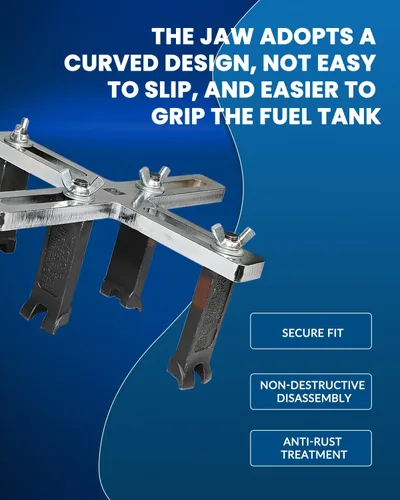 Vista 6 de DPTOOL - Llave ajustable para tapa de depósito de combustible de 2.16" a 5.9" 4 Jaws Non-Slip Fuel Pump Lock Ring Tool 3/8" Drive Fuel Pump Sender