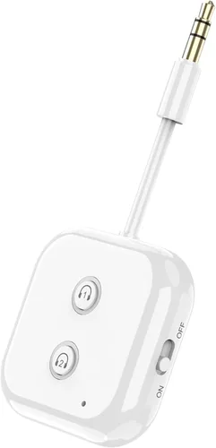 Vista 8 de Transmisor Bluetooth 5.3, adaptador de audio AptX adaptativo/baja latencia Doble enlace, funciona con conectores auxiliares de 0.1 in en aviones