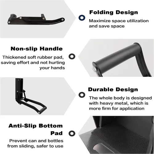Vista 10 de Trituradora de latas de metal de 16 onzas, trituradora de pared resistente para seltzer de aluminio, refrescos, latas de cerveza y botellas