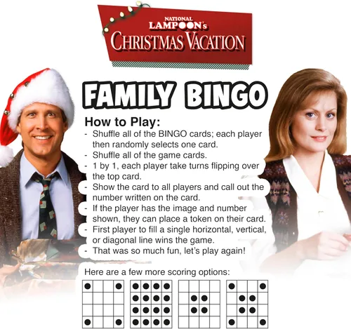 Vista 3 de Juego de bingo familiar de vacaciones navideñas Aquarius - Divertido juego de fiesta familiar para niños, adolescentes y adultos - Entretenido