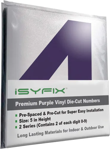 Vista 33 de iSYFIX Calcomanías de Números de Vinilo Verde Manzana – 1.5 Pulgadas Autoadhesivas (2 Juegos) – Calcomanía Premium Troquelada y Pre-espaciada