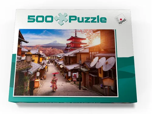 Vista 4 de MyPuzzle Idyllic Japan - Rompecabezas prémium de 500 piezas, fabricado en Estados Unidos