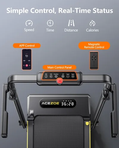 Vista 8 de Acezoe 3 en 1 Cinta de correr para debajo del escritorio con inclinación, tapete de caminadora con estación de trabajo de escritorio removible