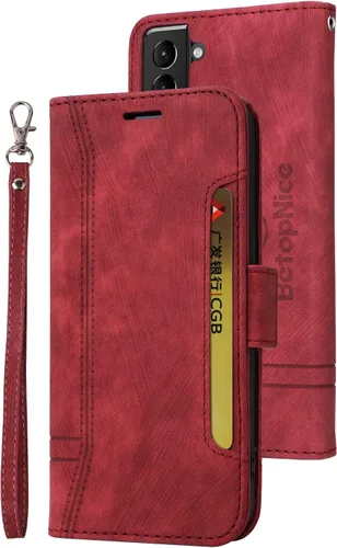 Vista 34 de Funda tipo cartera para Samsung Galaxy S20, piel sintética, con función atril, ranuras para tarjetas, funda plegable con tapa, funda protectora