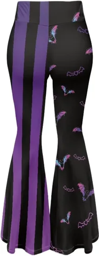 Vista 2 de Body de cintura alta étnico para Halloween, pantalones de yoga acampanados, corte de bota, pantalones de yoga para mujer, fiesta al aire libre