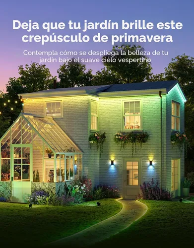 Vista 2 de Govee Tira de luces LED para exteriores, 32.8 pies, luces inteligentes para exteriores que funcionan con Alexa y Google Assistant, control
