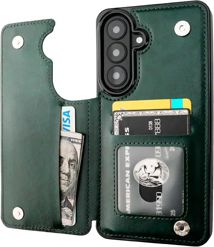 Vista 128 de ONETOP - Funda tipo cartera para Samsung Galaxy S22 con tarjetero, color negro Kickstand,ID/Cash Holder,Case Wallet with Card Slots,Double