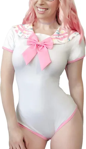 Vista 2 de Littleforbig - Pijama de algodón para enterizo, conjunto de falda mágica para cosplay