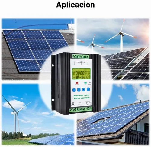 Vista 8 de Controlador de carga híbrido solar eólico de 1000 W, PWM, 600 W, viento + 400 W, tecnología de carga de impulso solar, regulador inteligente digital