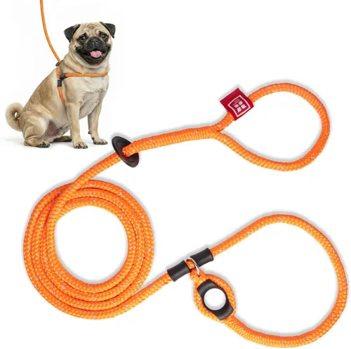 Vista 27 de Harness Lead Juego de arnés y correa para perro sin tirones, arnés antitirones para todas las razas y tamaños, diseño de cuerda acolchada de una