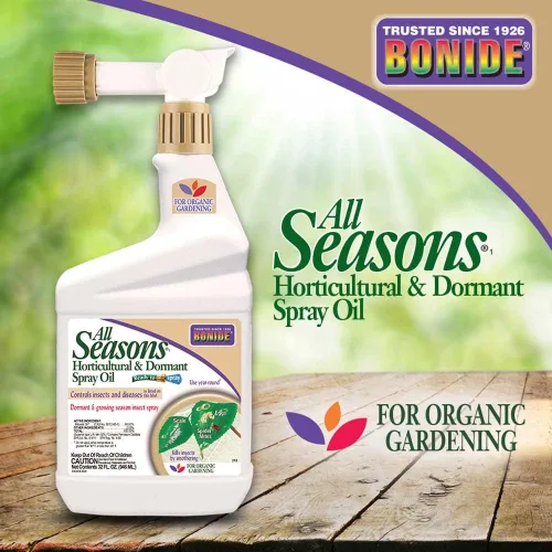 Vista 3 de Bonide All Seasons Aceite en Aerosol Hortícola y Latente, 32 oz Listo para Rociar, Prevención de Enfermedades y Eliminador de Insectos