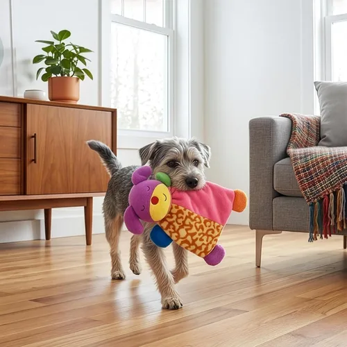 Vista 4 de SPOT Lil - Manta de felpa para perro, tela suave con chirriante y arrugado, perfecta para acurrucarse, aliviar la ansiedad, comodidad calmante