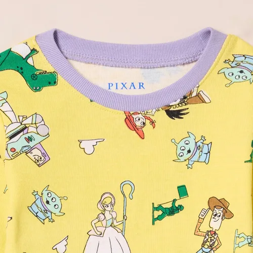 Vista 5 de Tienda Essentials Disney Marvel Star Wars Pijama de algodón ajustada para niñas y niños pequeños, paquete de 3