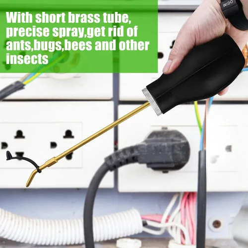 Vista 6 de Pulverizador de bulbos para insectos – Dispensador aplicador extensible de mano de 7 pulgadas para tierra de diatomeas y otras aplicaciones de polvo