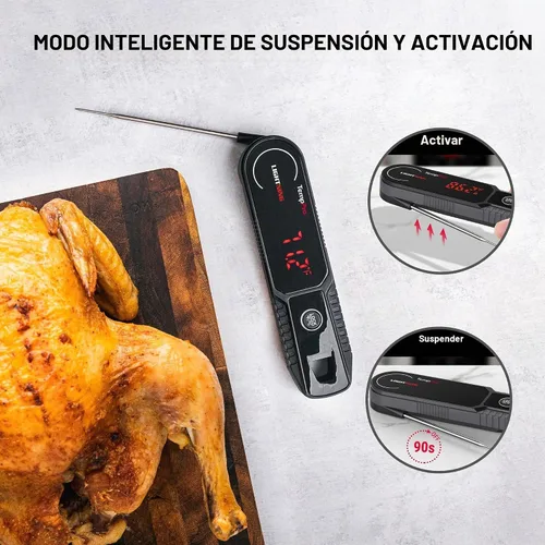 Vista 4 de TempPro TempSwift - Termómetro digital para carne de lectura instantánea de Negro