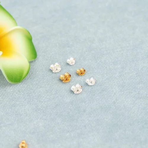 Vista 6 de 20 unidades/10 pares de aretes chapados en oro de 18 quilates para tachuelas, de plata de ley 925, no se decolora, seguro, hipoalergénico seguro