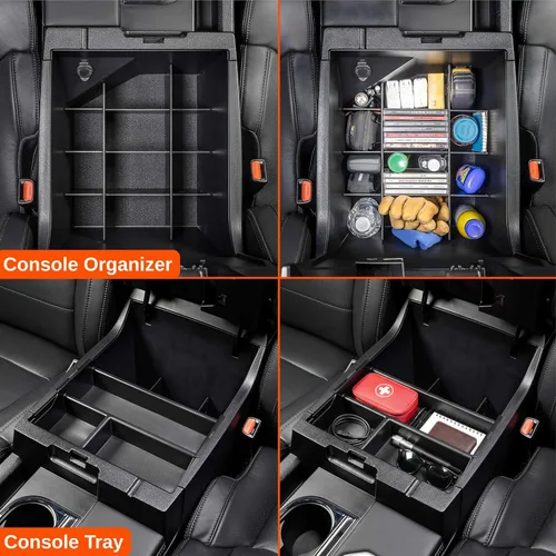 Vista 2 de Vehicle OCD - Divisor de consola central y organizador de bandejas para Toyota Tundra (2014-2021) - Fabricado en Estados Unidos