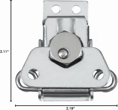 Vista 2 de Reliable Hardware Company RH-2392/2393-A Pestillo de mariposa de tamaño mediano, zinc y retenedor