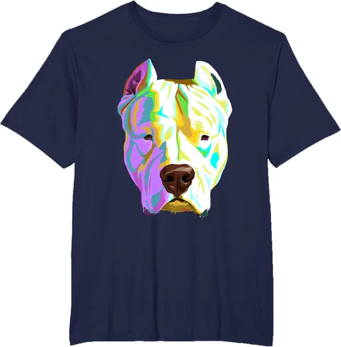 Vista 45 de Colorida camiseta Dogo Argentino, Negro, S