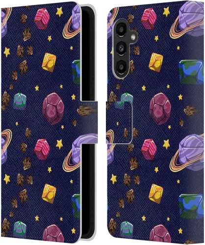 Vista 26 de Head Case Designs Officially Licensed Carla Morrow Colorful Space Dice Patterns Leather Wallet Case Compatible with Samsung Galaxy A07 4G