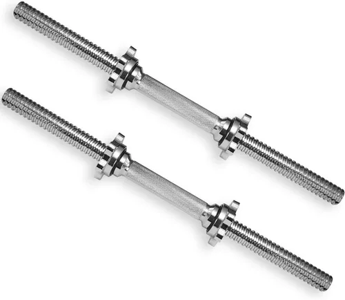 Vista 10 de Asas de mancuernas roscadas/asas ajustables para mancuernas – Se adapta a discos de peso estándar de 1 pulgada – Accesorios de levantamiento de pesas