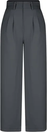 Vista 3 de Pantalones de traje para mujer, cintura alta, pantalones de pierna ancha, pantalones de trabajo de negocios, pantalones casuales rectos largos