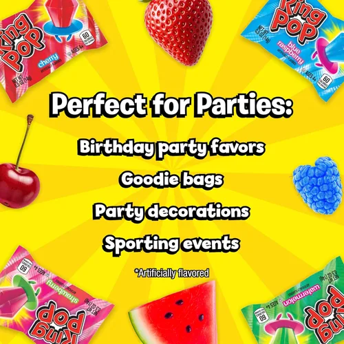 Vista 6 de Ring Pop - Paquete variado de piruletas individuales envueltas para el regreso a clases a granel – 20 piruletas con sabores surtidos – Dulces