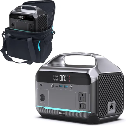 Vista 7 de Estación de energía portátil LiFePO4 de 28,000 mAh, batería de 100 W (pico de 200 W) banco de energía solar, cargador portátil pequeño generador