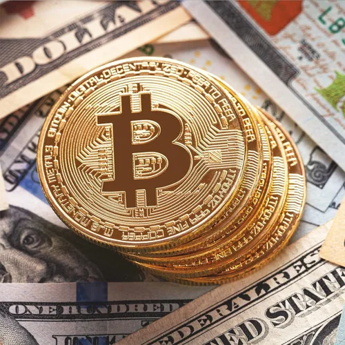 Vista 4 de 1 moneda conmemorativa Bitcoin chapada en oro de 24 quilates, criptomoneda BTC de 0.118 in coleccionable con funda protectora, criptomoneda