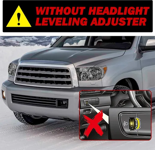 Vista 6 de JSBOYAT Conjunto de faros delanteros para Toyota Tundra 2007 2008 2009 2010 2011 2012 2013 / Reflector ámbar Sequoia 2008-2017 con lente ahumado