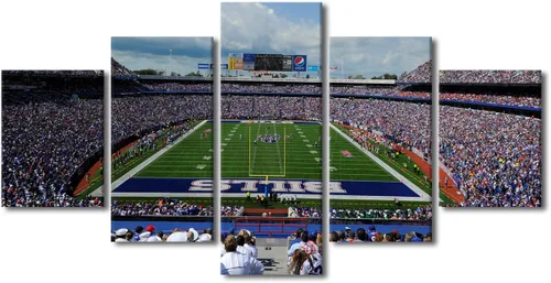 Vista 125 de TUMOVO Allegiant Stadium Arte de Lienzo para Pared de Sala de Estar Equipo de Fútbol Americano Pintura Moderna Nevada Las Vegas Cuadro Deportivo