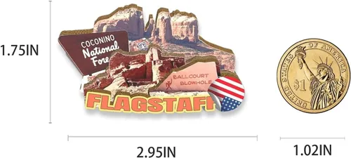 Vista 3 de Imán de bandera de Estados Unidos para nevera, de madera, 3D, monumentos, viajes, coleccionables, recuerdos, decoración hecha a mano