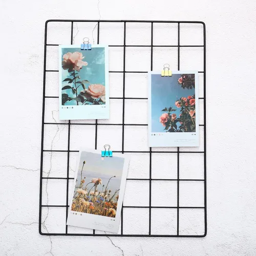 Vista 4 de PATIKIL Panel de rejilla de alambre de 16 x 12 pulgadas, paquete de 2 paneles decorativos de rejilla de pared, tablero de fotos, exhibidor de fotos