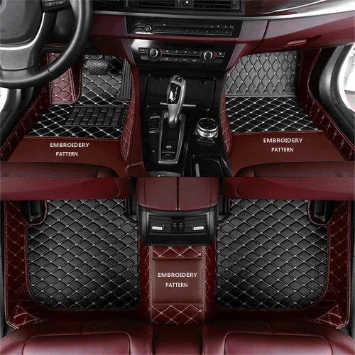 Vista 5 de Alfombrillas personalizadas para automóvil, sedán, SUV, automóvil, deportivo, antideslizantes, de lujo (beige)