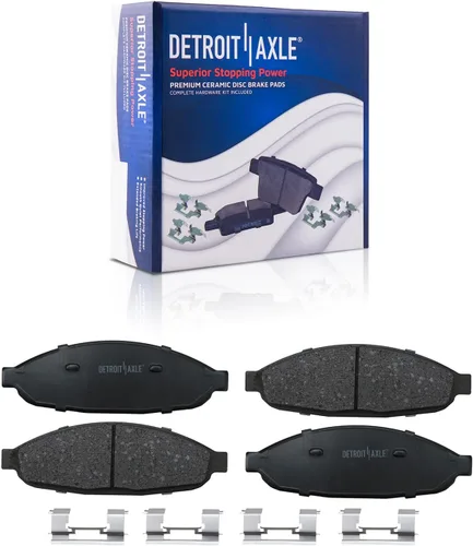 Vista 122 de Detroit Axle - Pinza de disco del lado del acompañante + pastillas de freno de cerámica de repuesto para Lexus HS250H Toyota RAV4 Prius V Scion xB