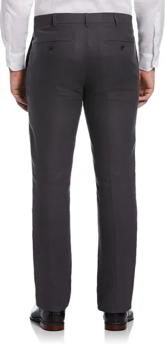 Vista 2 de Cubavera Pantalón de lino Delave con frente plano para hombre