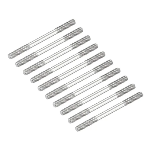 Vista 46 de METALLIXITY Tornillos de doble extremo (rosca M3, 0.787 in de longitud), 20 unidades, acero inoxidable 304, pernos de varilla roscados dobles
