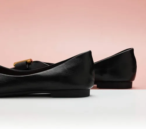 Vista 3 de C.Paravano Zapatos planos para mujer I Flat para mujer de cuero I puntiagudo I zapatos planos de ballet para mujer I Slip on Dressy Flats