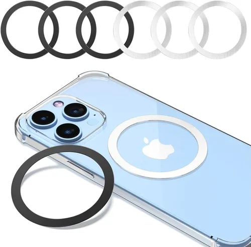 Vista 18 de Anillos adaptadores magnéticos 2 piezas compatibles con MagSafe, para Kindle Pop Socket Magnetic, para accesorios Magsafe y carga inalámbrica