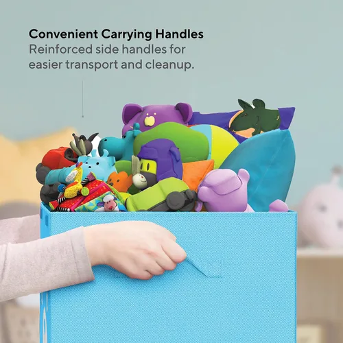 Vista 5 de Mindspace Caja de juguetes para niños, niñas, contenedores de almacenamiento de juguetes, caja de almacenamiento para niños, bonita caja