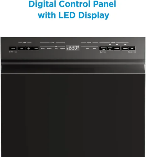 Vista 5 de Midea - Lavavajillas integrado de 18 pulgadas, 8 ajustes de lugar, bañera de acero inoxidable