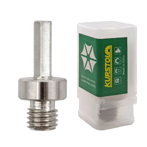 Vista 6 de Adaptador de broca de núcleo 5/8"-11 rosca a 3/8" (9,5 mm) adaptador de sierra de agujero de diamante de vástago hexagonal para taladro eléctrico