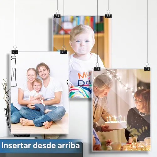 Vista 5 de Henoyso 5 protectores rígidos de impresión de 11 x 17 pulgadas, protectores de páginas de plástico duro resistente, soporte de menú de cristal