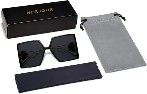 Vista 7 de Allarallvr Gafas de sol cuadradas de gran tamaño para mujer gafas de sol Tetro de moda para mujer gafas de sol AR82009