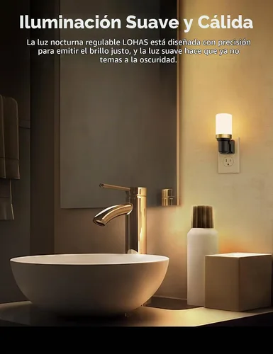 Vista 2 de L LOHAS LED Luces nocturnas que se enchufan a