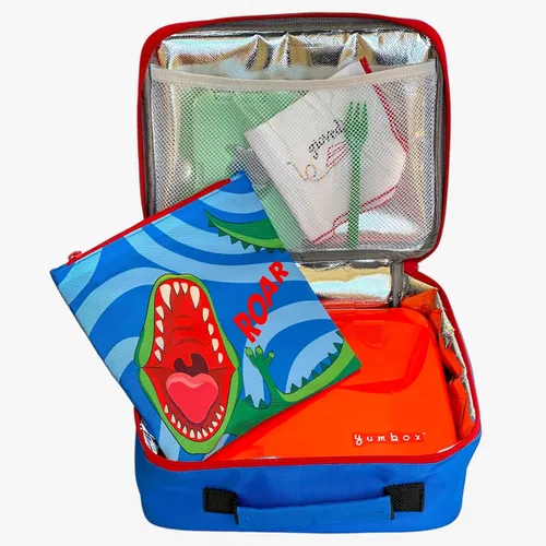 Vista 3 de Yumbox Bolsa de almuerzo + bolsa de sándwich reutilizable gratis, lonchera aislada para niños, perfecta para preescolar, jardín de infantes