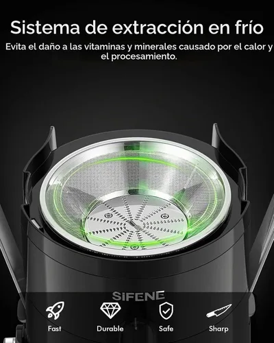 Vista 5 de SIFENE Máquina exprimidora centrífuga compacta de 350 W, canal de 2.5