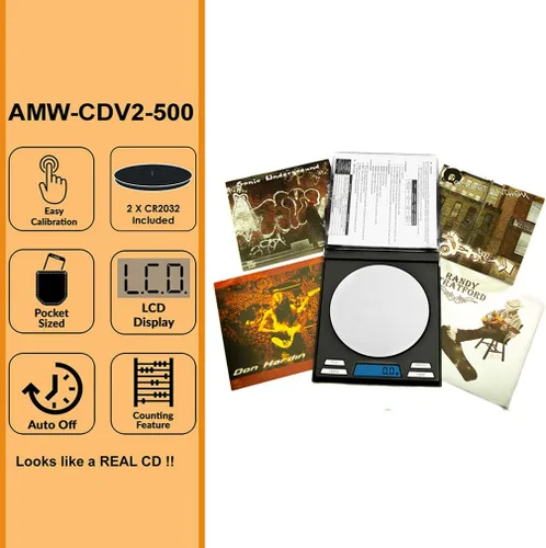 Vista 2 de AMERICAN WEIGH SCALES - Báscula digital compacta de la serie CD, color negro, 17.64 oz x 0.00 oz